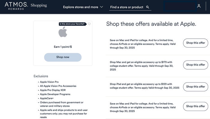 The Apple Store on the Mileage Plan Shopping Portal Alaska Atmos Rewards shopping apple store