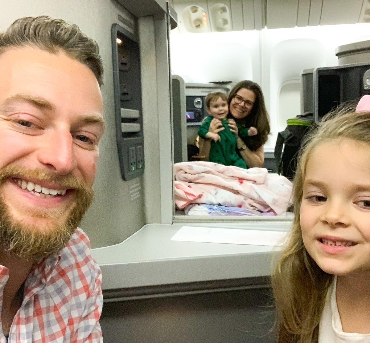 American Airlines 777 Flagship Business Class Lap Child