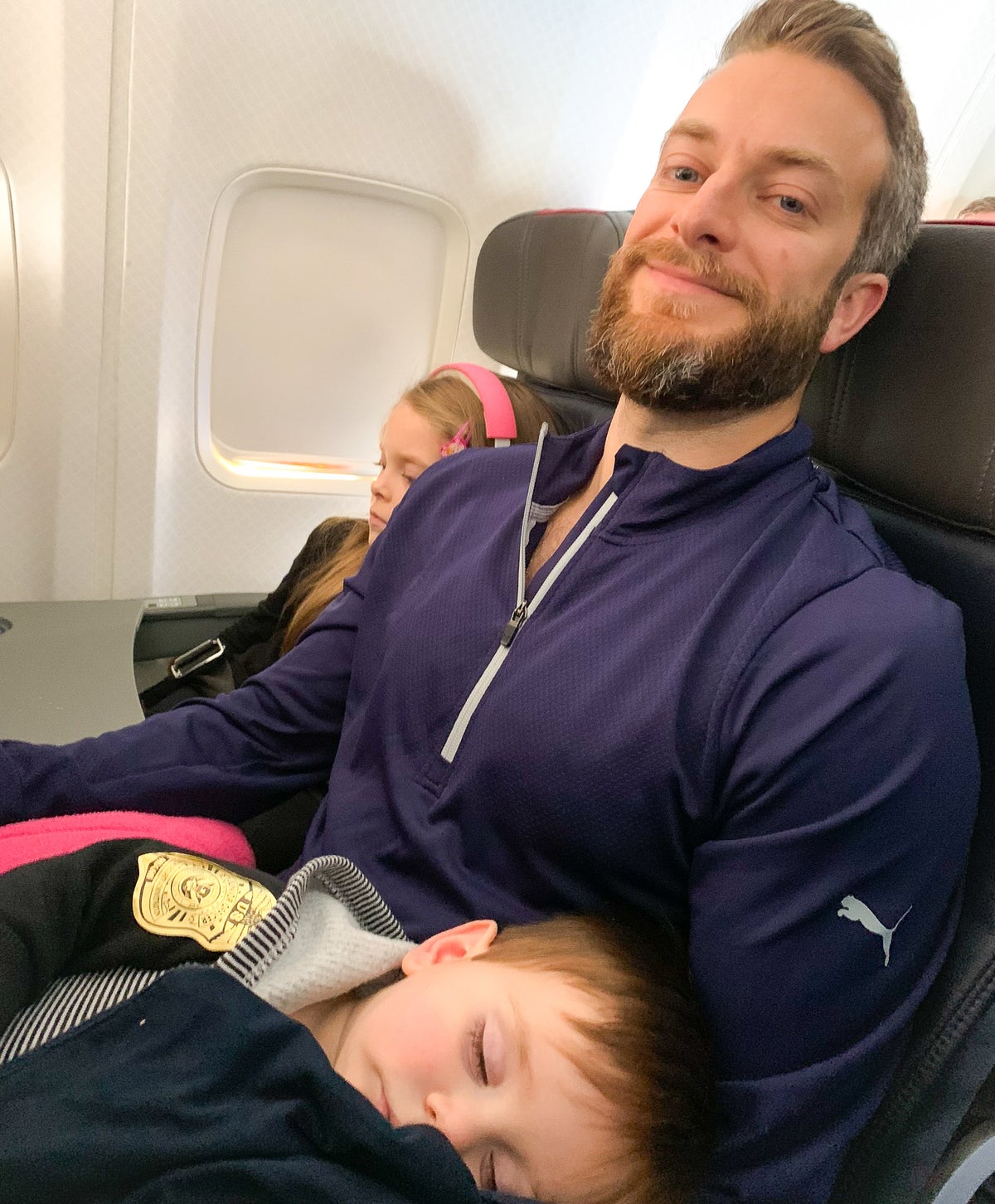 American Airlines Economy Sleeping Lap Child