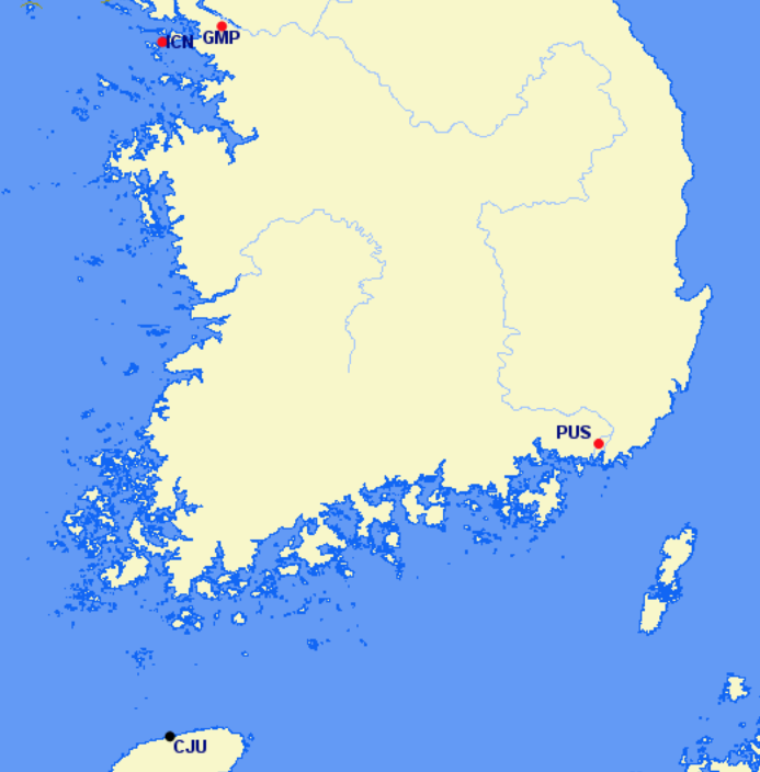 Asiana Airlines hubs and focus cities Asiana Airlines hubs and focus cities