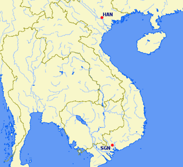 Bamboo Airways hubs and focus cities Bamboo Airways hubs and focus cities