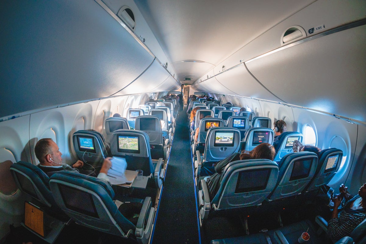 Delta Airbus A220 Economy Class Cabin