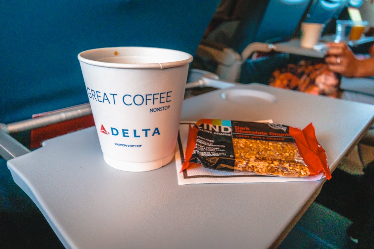Delta Airbus A220 Economy Complimentary Snack