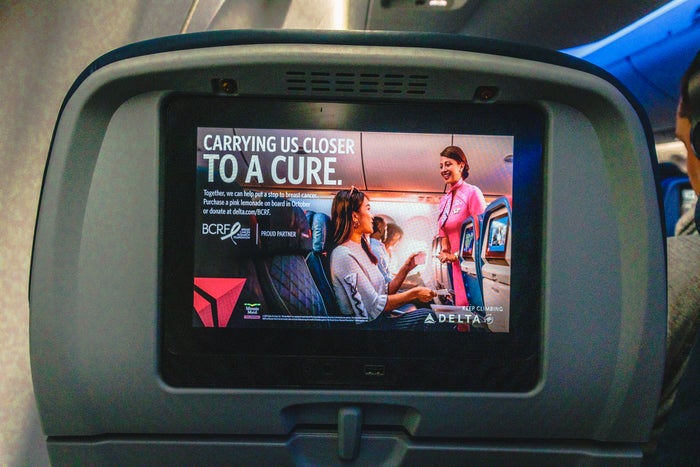 Delta Airbus A220 IFE Screen