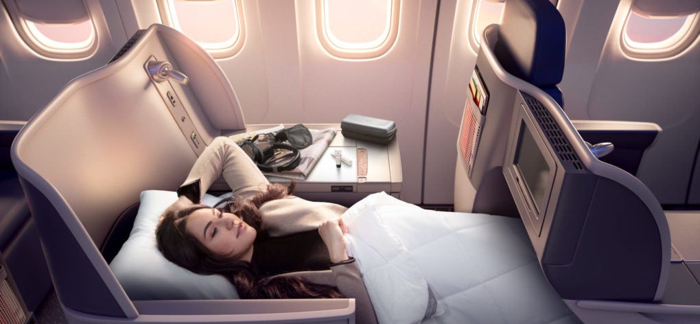 Delta One Passenger Sleeping