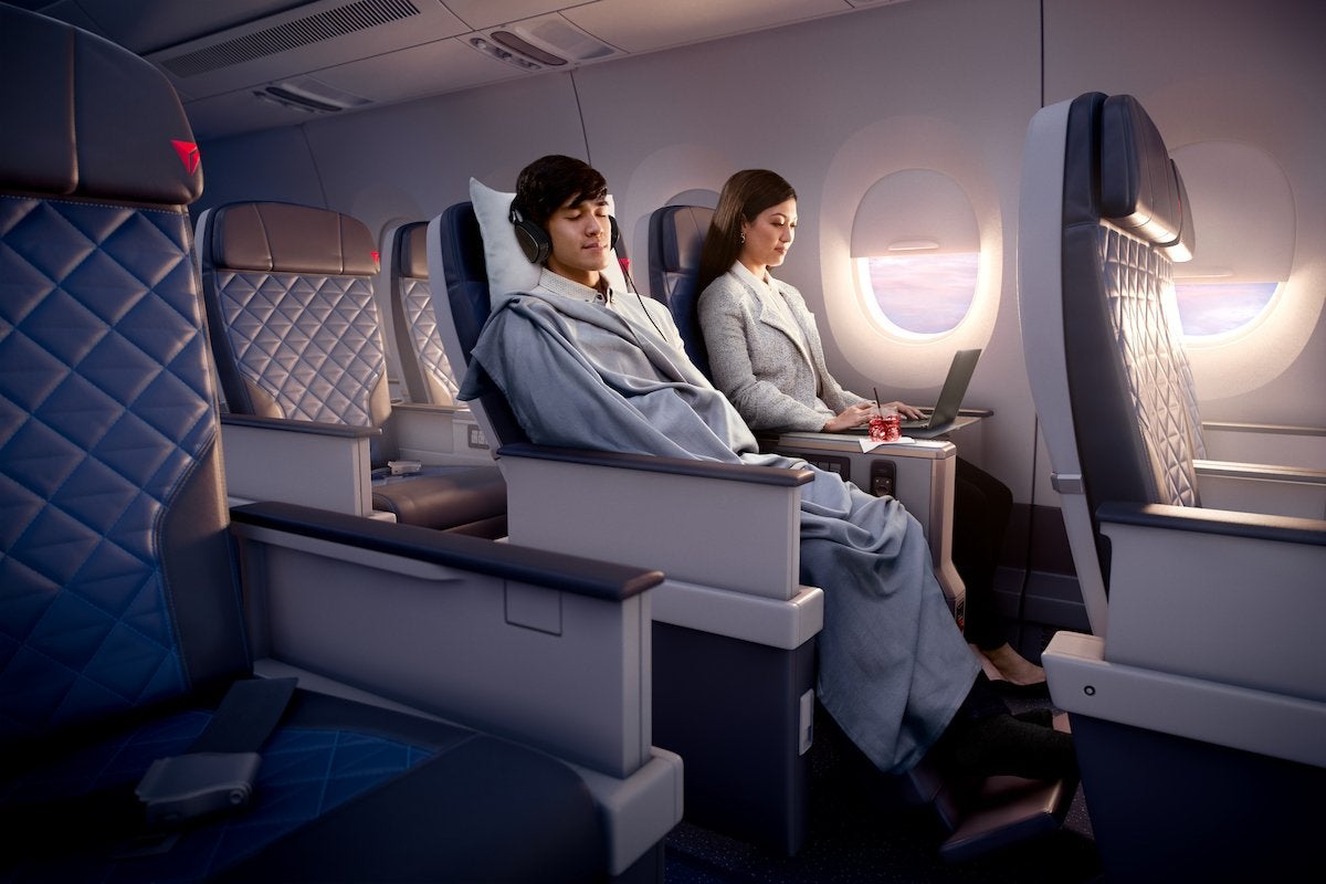 Delta Premium Select Seats Passengers Relaxing
