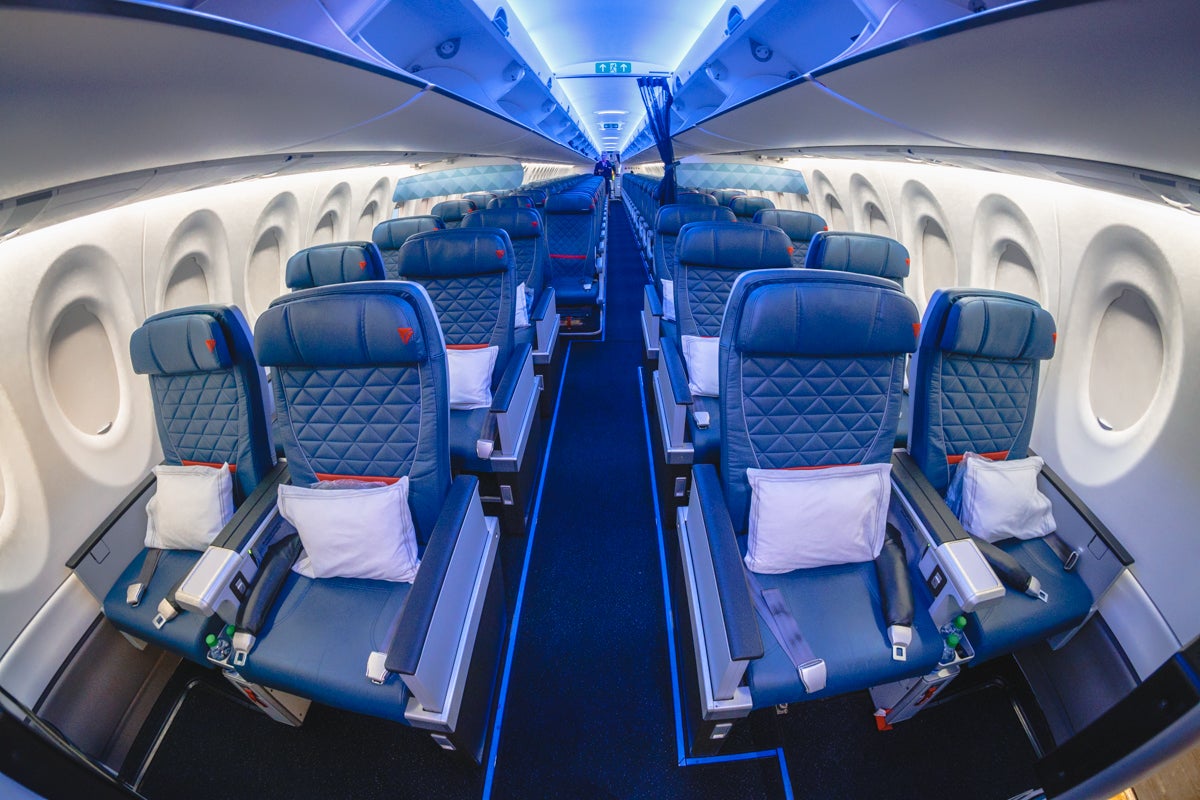 Delta Airbus A220 First Class Cabin