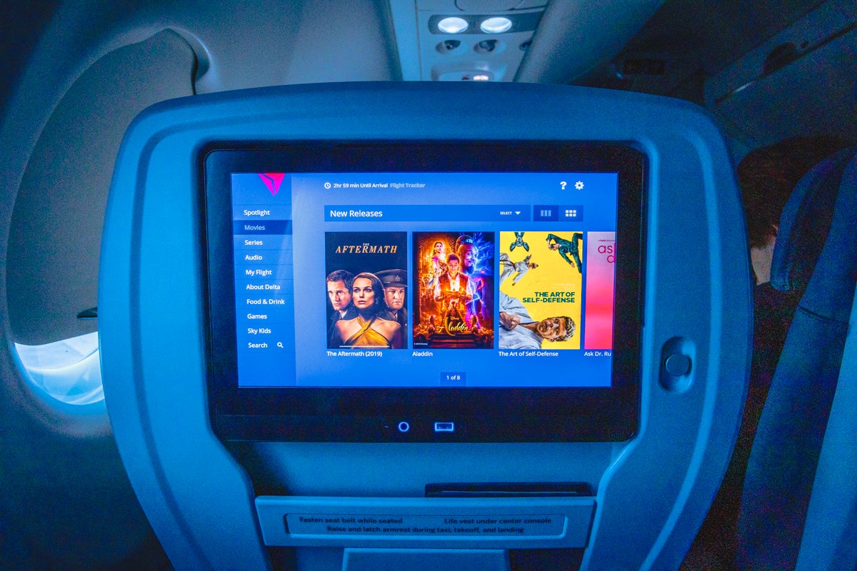 Delta Airbus A220 First Class IFE Movies