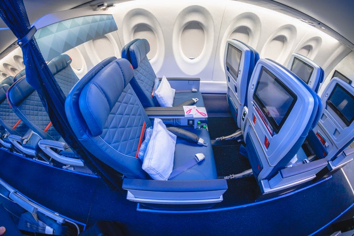 Delta Air Lines First Class Delta Airbus A220 First Class Seats 3A 3B