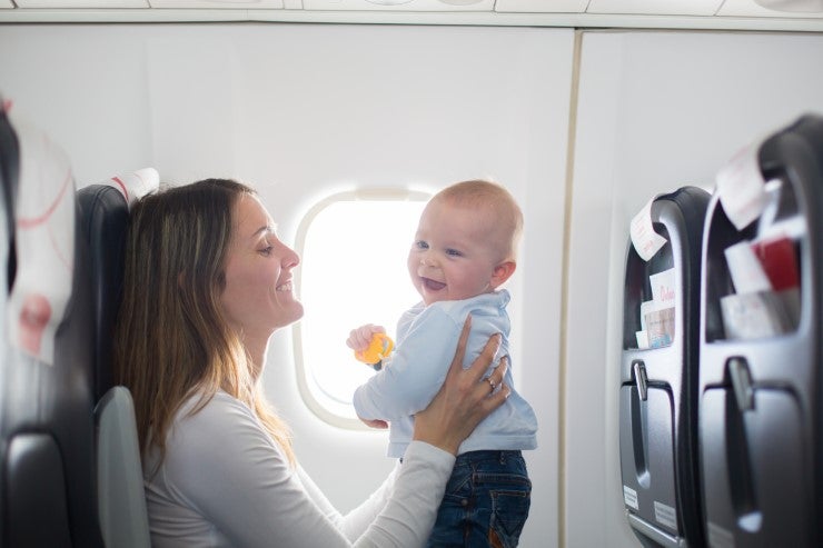 travelling with baby on lap