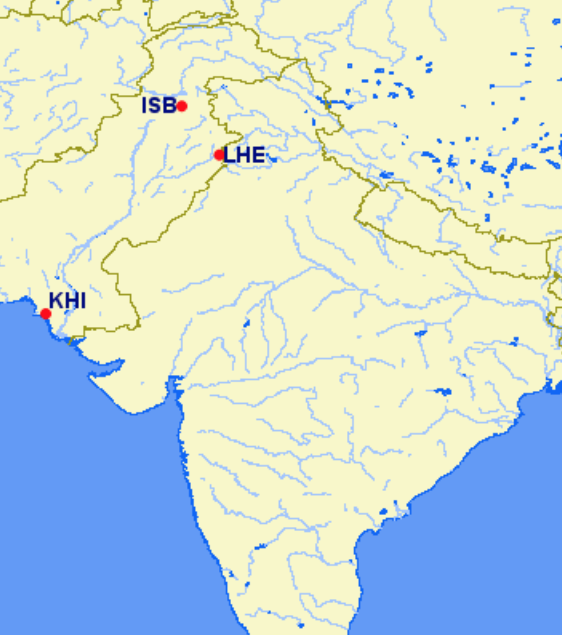 Pakistan International Airlines hubs and focus cities Pakistan International Airlines hubs and focus cities