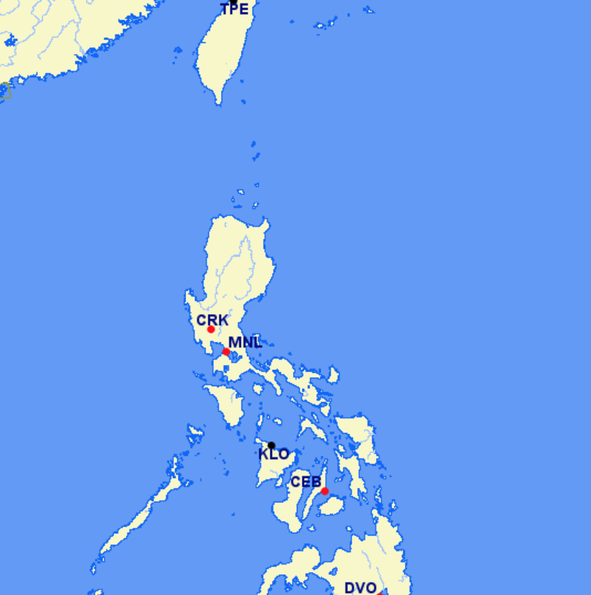 Philippine Airlines hubs and focus cities