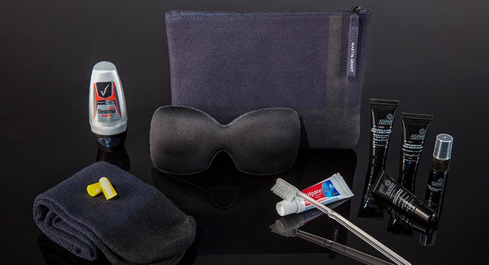 Qantas First Class amenity kit