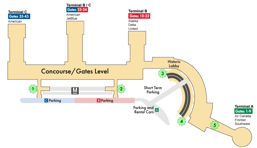 Ronald Reagan Washington National Airport [DCA] Terminal Guide