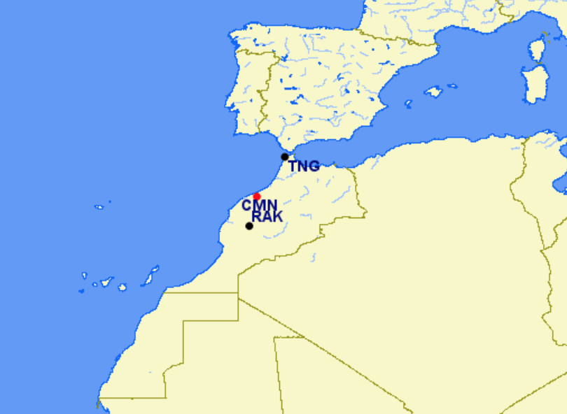 Royal Air Maroc hubs and focus cities