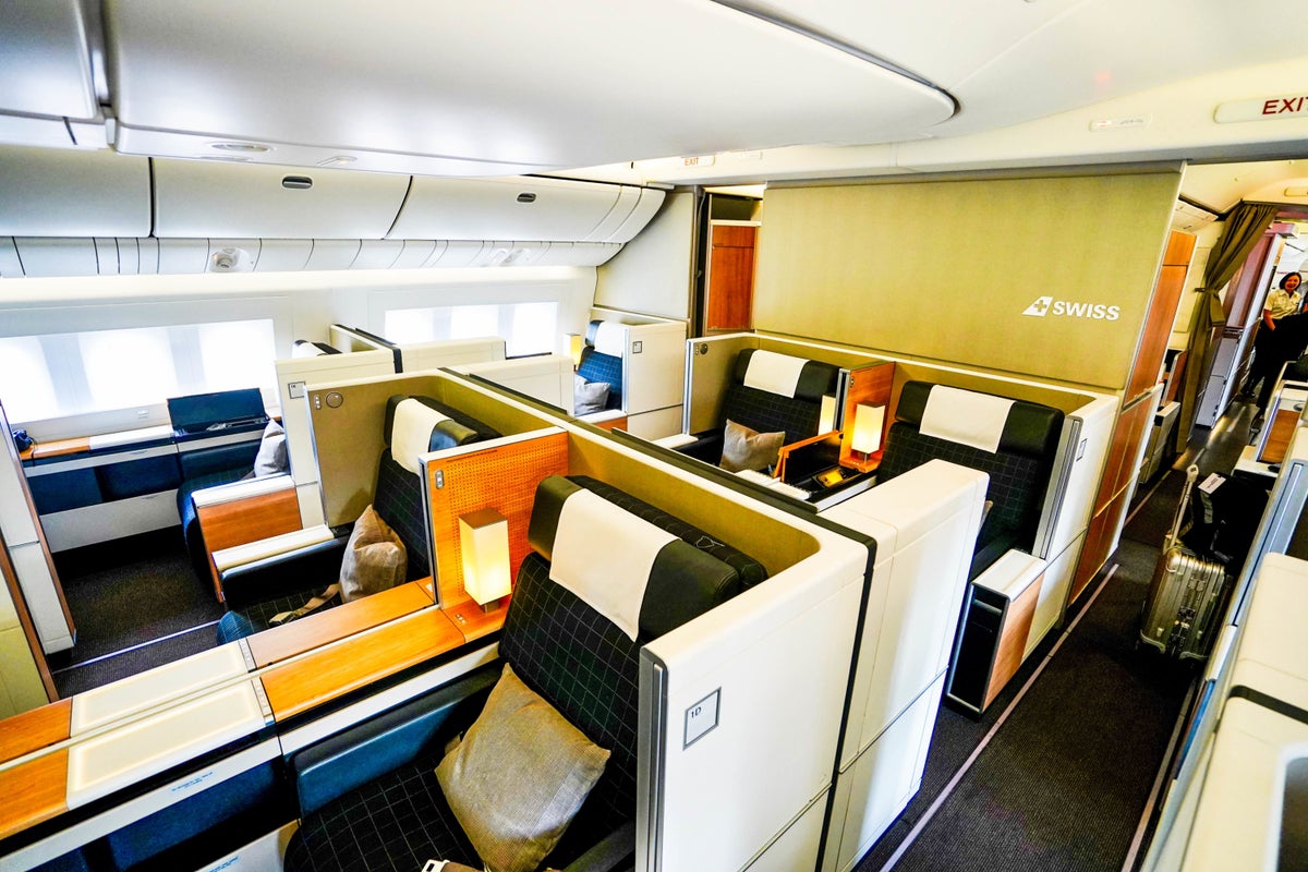 SWISS Air Boeing 777 First Class Cabin