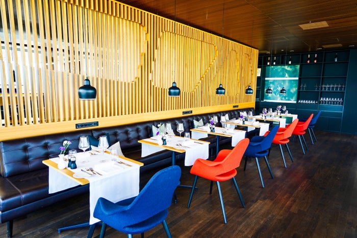 SWISS Air First Class Lounge Dining area SWISS First Class Lounge Dining area
