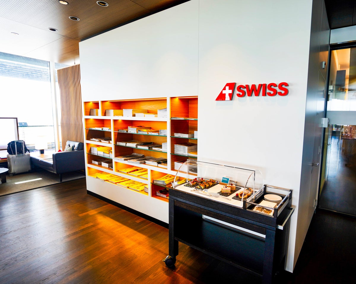 SWISS Air First Class Lounge Magazine rack