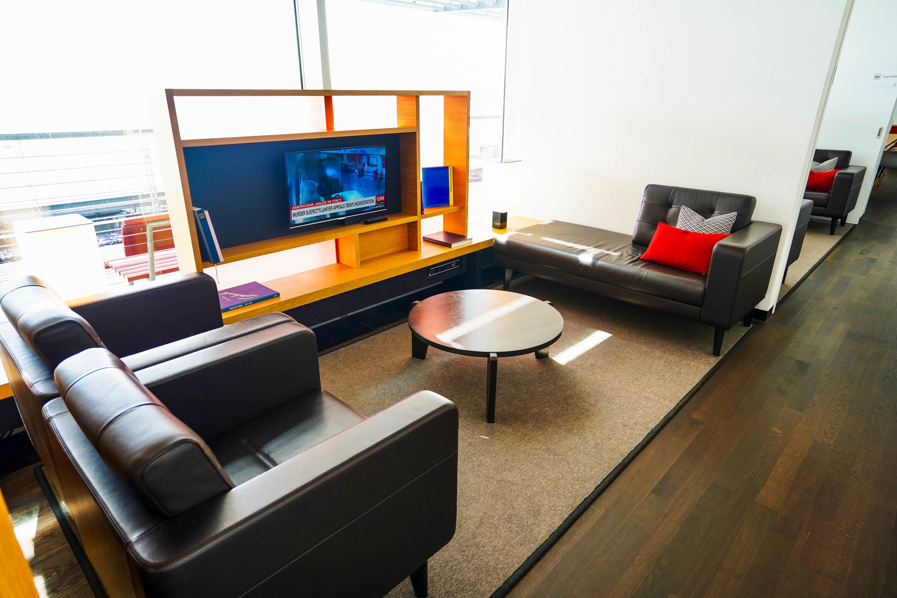 SWISS Air First Class Lounge Seating area SWISS Air First Class Lounge Seating area