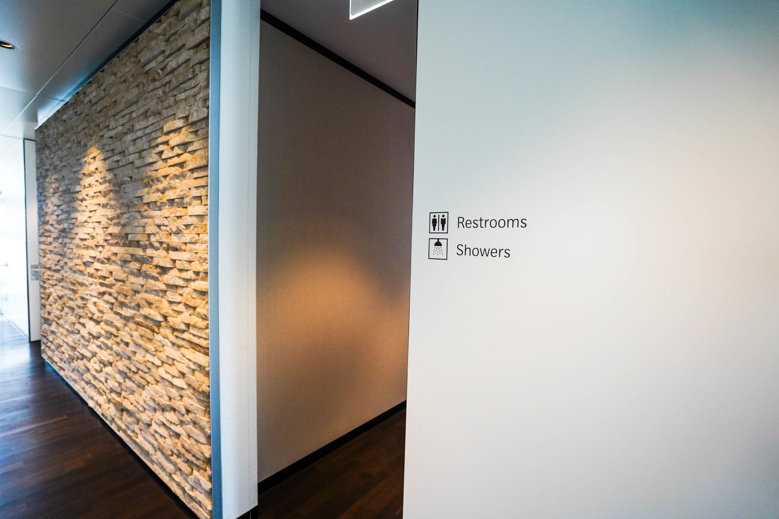 SWISS Air First Class Lounge Showers and washroom SWISS Air First Class Lounge Showers and washroom