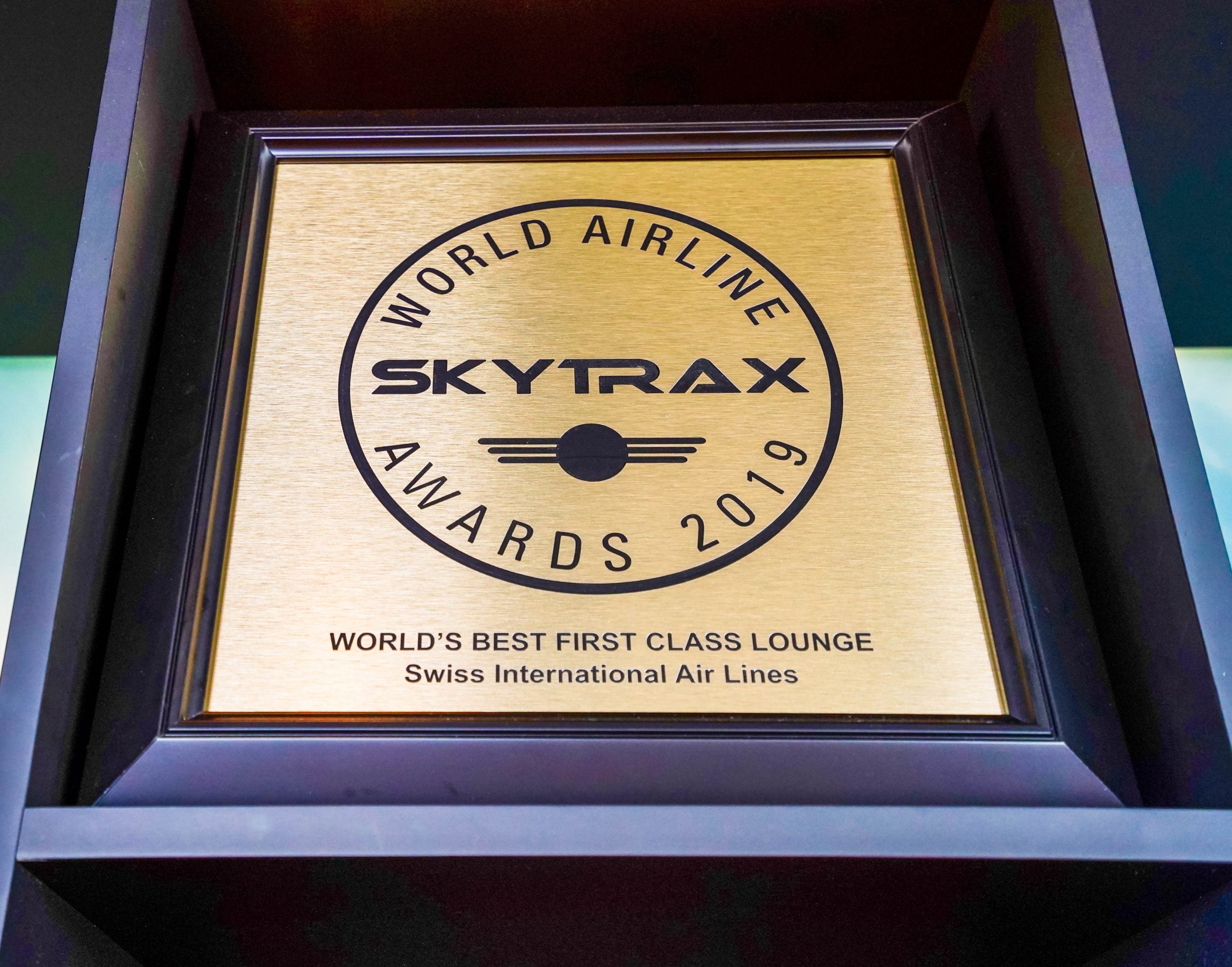 SWISS Air First Class Lounge Skytrax Award SWISS Air First Class Lounge Skytrax Award