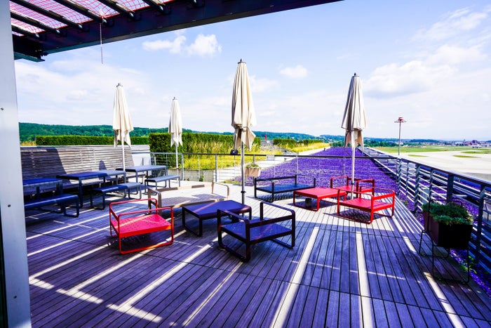 SWISS Air First Class Lounge Terrace SWISS First Class Lounge Terrace