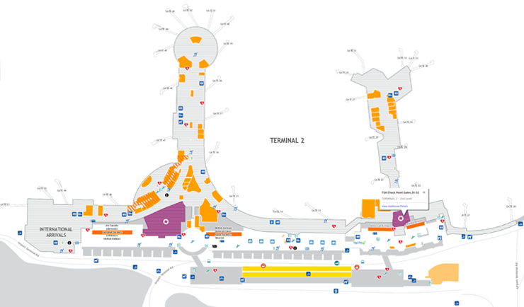 San Diego International Airport Map Terminal 2