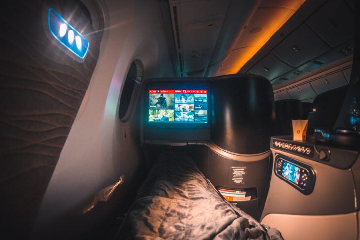 Turkish Airlines Boeing 787 9 Business Class Bed Point of View