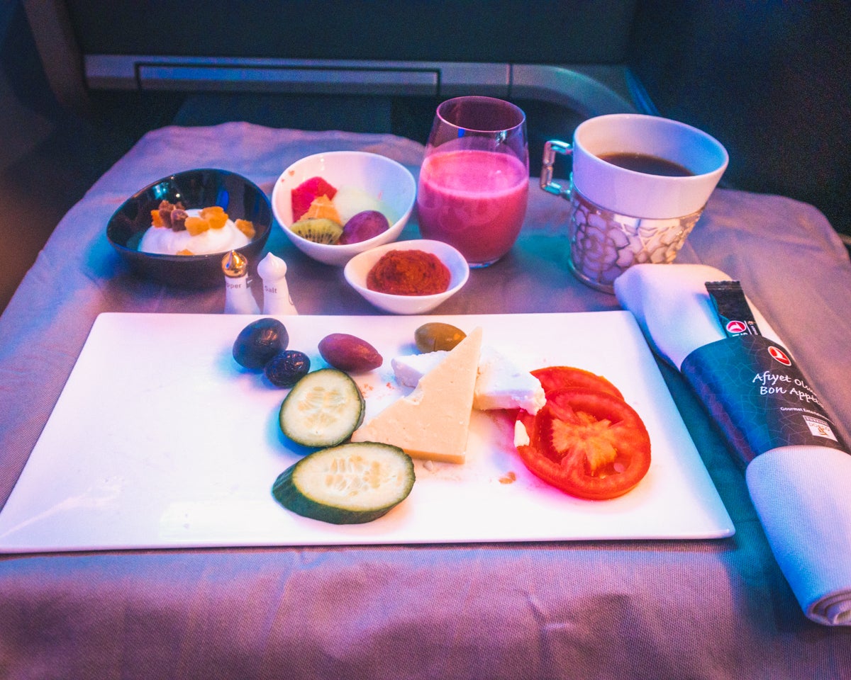 Turkish Airlines Boeing 787 9 Business Class Breakfast Starter