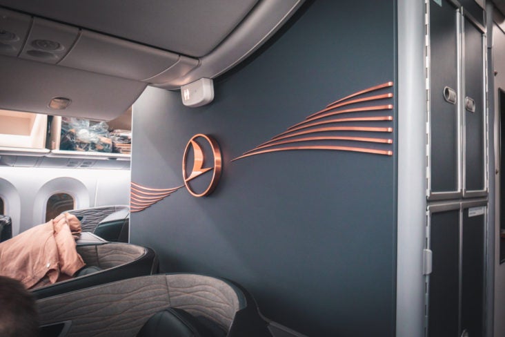 Turkish Airlines Boeing 787 9 Business Class Bulkhead Branding Turkish Airlines Boeing 787 9 Business Class Bulkhead Branding