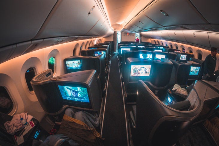 Turkish Airlines Boeing 787 9 Business Class Cabin Lighting