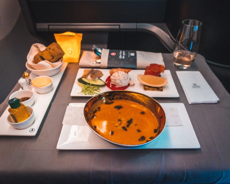 Turkish Airlines Boeing 787 9 Business Class Potpourri of Seafood Turkish Airlines Boeing 787 9 Business Class Potpourri of Seafood