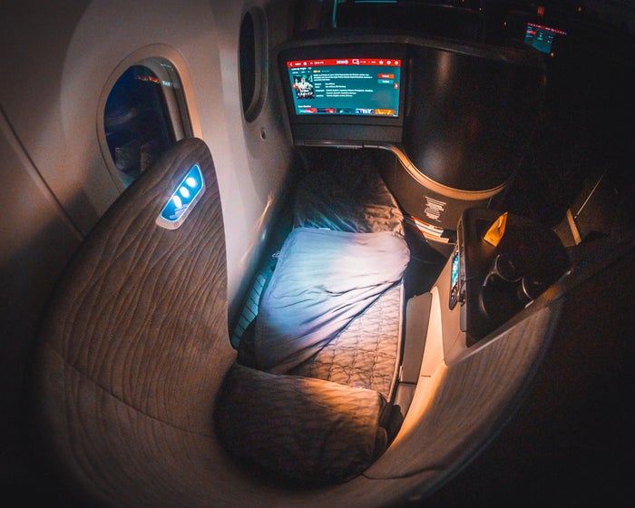Turkish Airlines Boeing 787 9 Business Class Sleeping Space