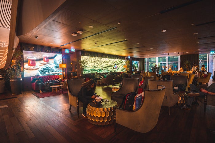 Turkish Airlines Business Lounge Cozy Area