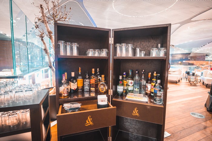 Turkish Airlines Business Lounge Spirt Cupboard
