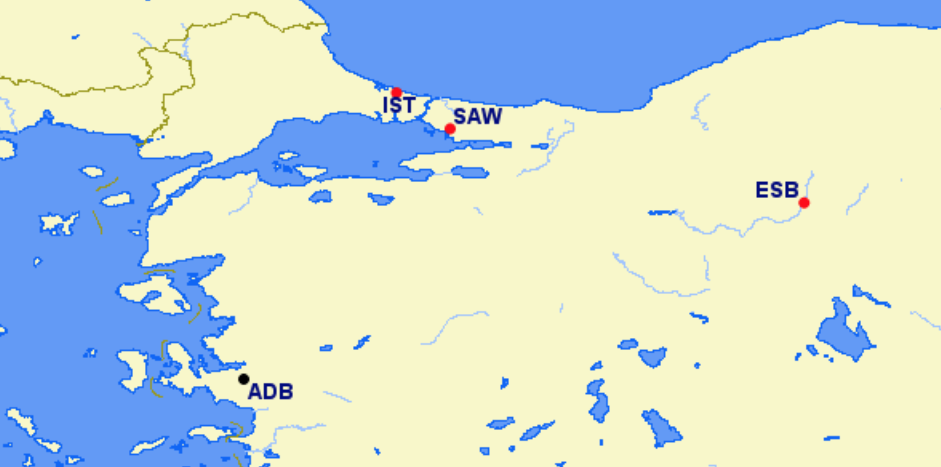 Turkish Airlines hubs and focus cities Turkish Airlines hubs and focus cities