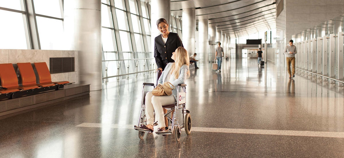 Qatar Airways wheelchair passenger