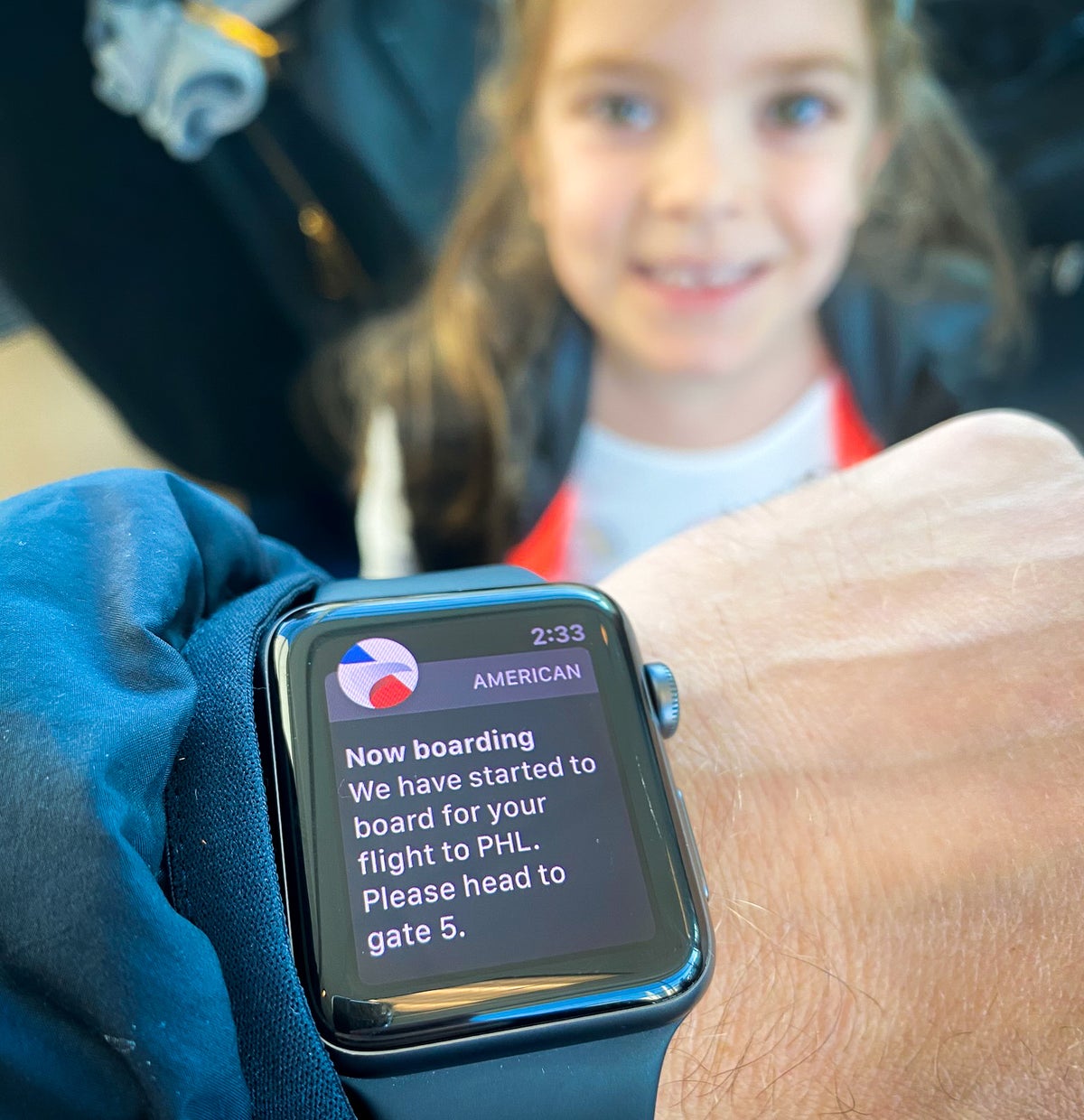 American Airlines Boarding on Apple Watch app