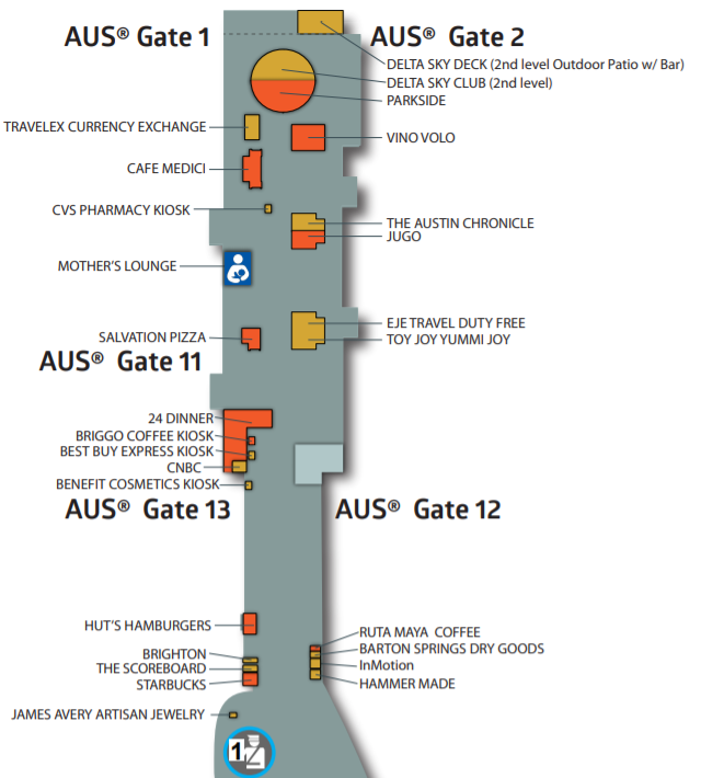 Austin Bergstrom Airport Map