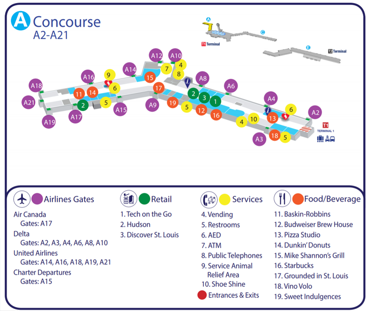 St. Louis Lambert International Airport [STL] - 2020 Terminal Guide