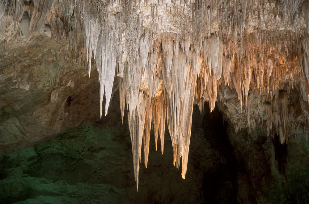 Chandelier in the Big Room in Carlsbad Caverns