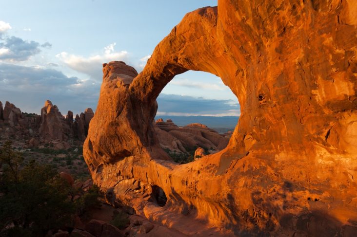 Double O Arch in Arches National Park Double O Arch in Arches National Park