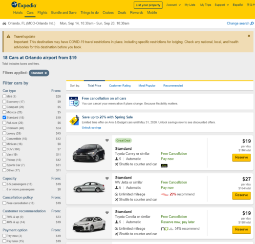 How to Book Cheap Car Rentals in Orlando, FL [2020]
