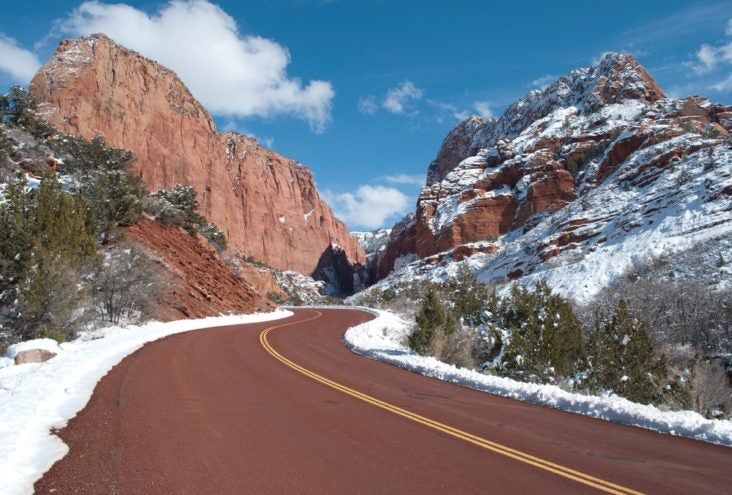 Kolob Canyons Road in Zion National Park Kolob Canyons Road in Zion National Park