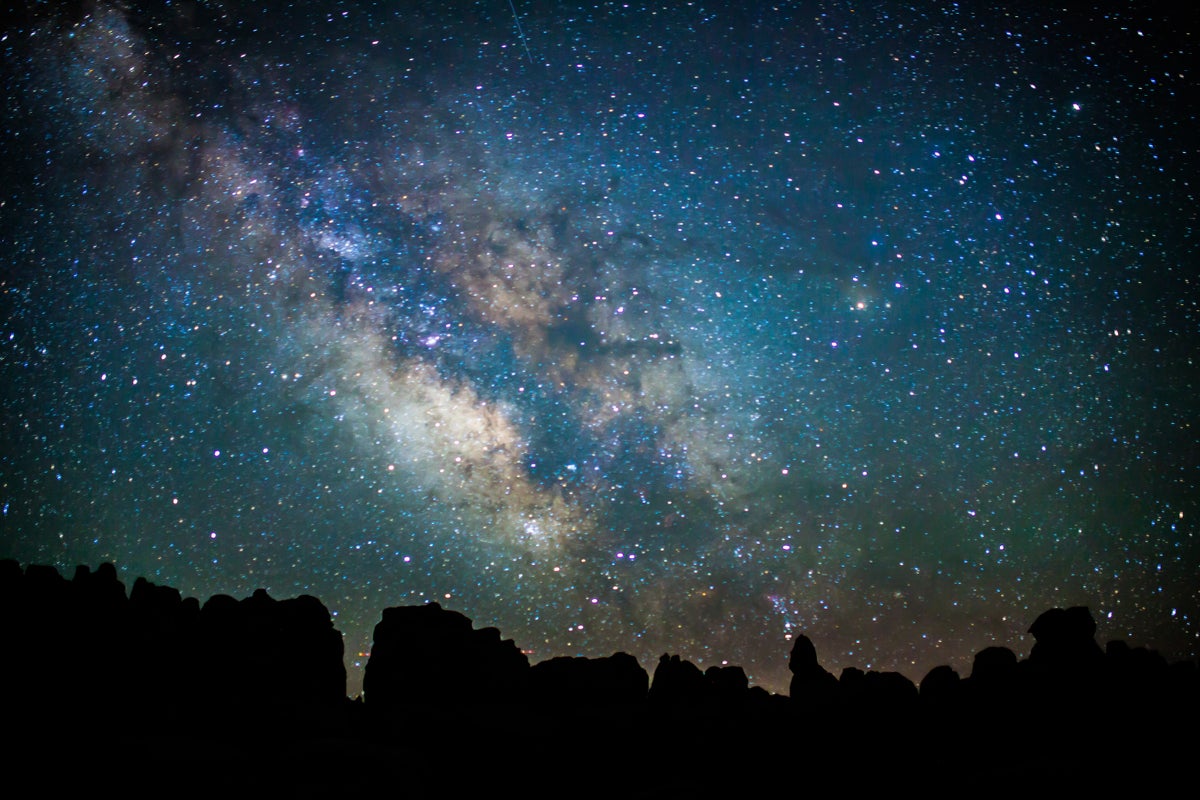 Milky Way above Chesler Park in Canyonlands National Park