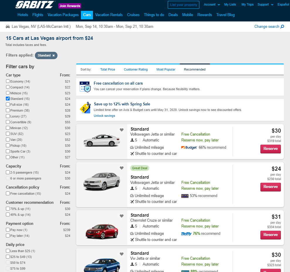 How to Book Cheap Car Rentals in Las Vegas [Updated:2021]
