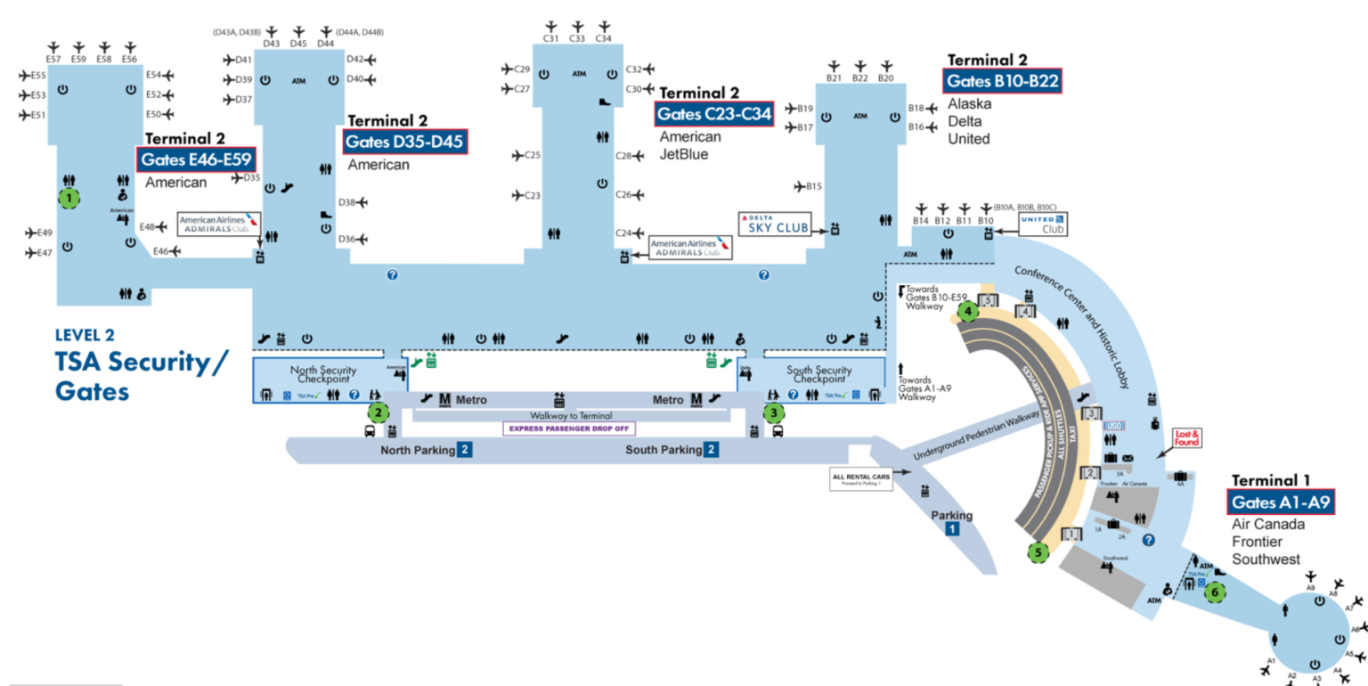 Ronald Reagan Washington National Airport [DCA] Terminal Guide