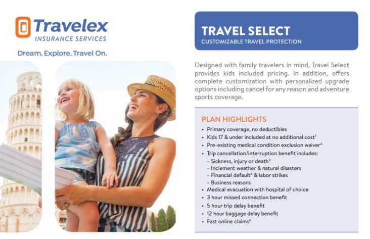 travel select insurance travelex