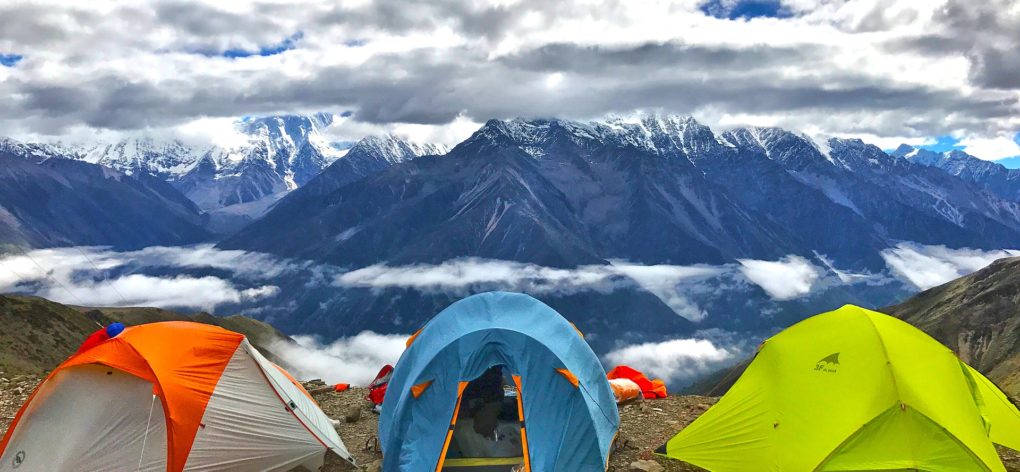 Camping Tents in Mountains