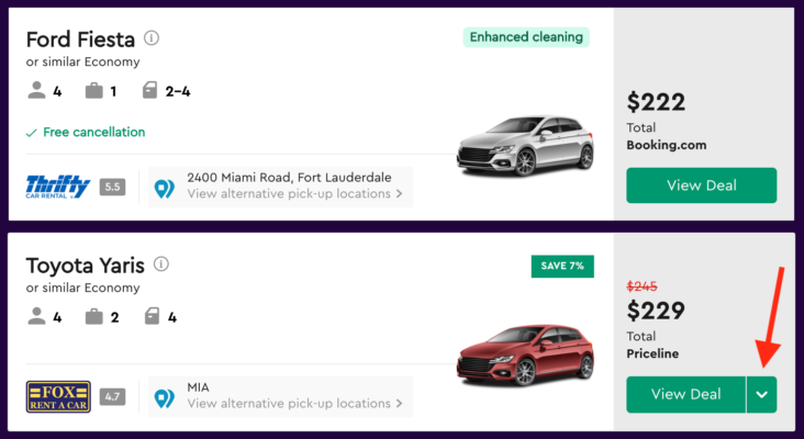 Car rental options on Momondo Car rental options on Momondo